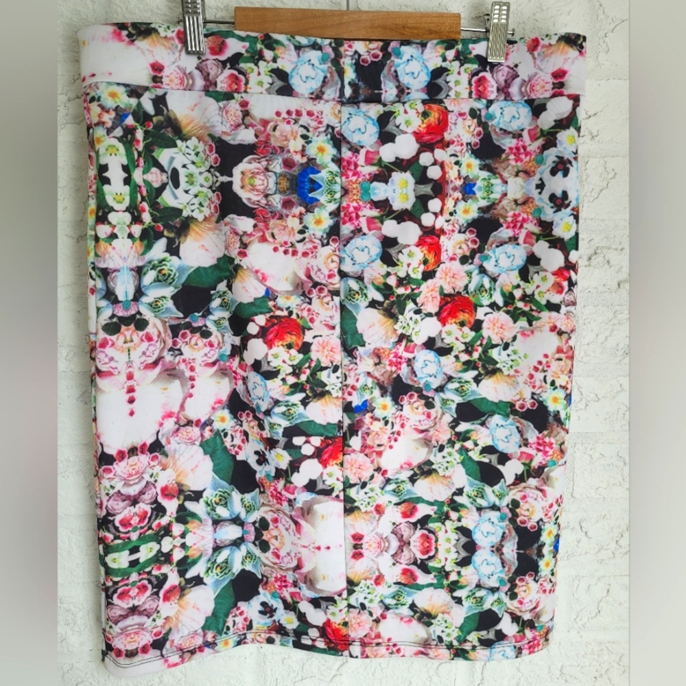 Floral Print Bodycon Skirt
